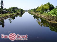 View Down the Canal From Rural Naples